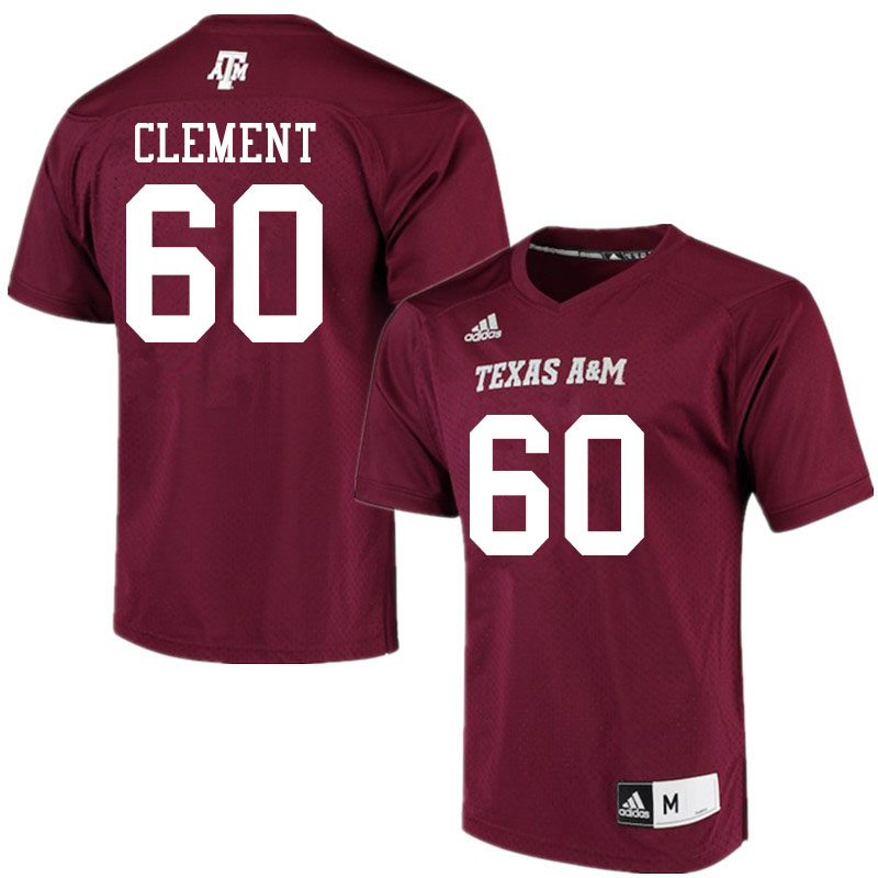 Men #60 Barton Clement Texas A&M Aggies College Football Jerseys Sale-Maroon Alumni Player